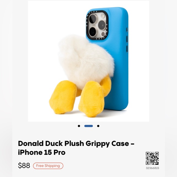 CASETIFY Donald Duck Plush Grippy case for iPhone 15 Pro - Picture 2 of 9